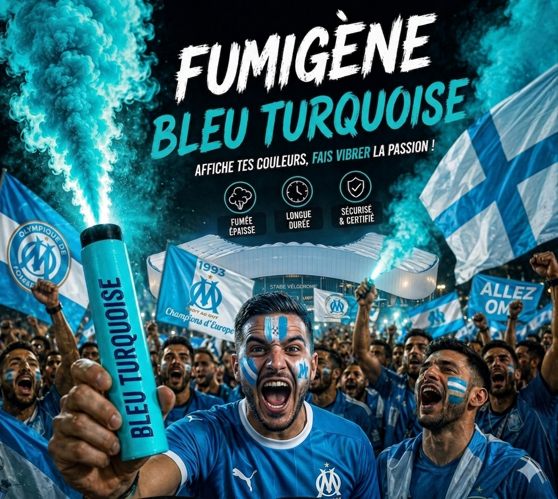 Fumigene Bleu Turquoise a main